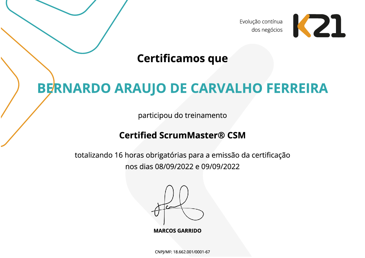 Certificado K21